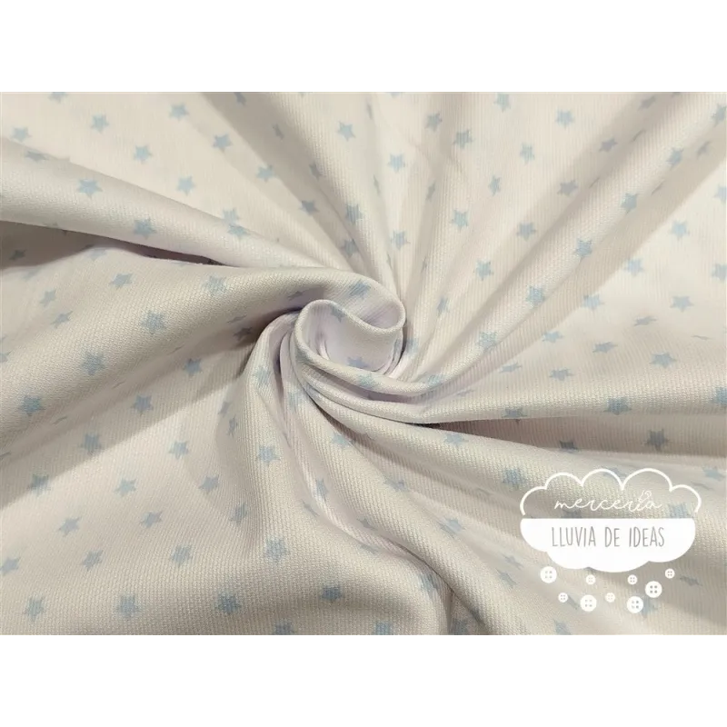 Piqué canutillo Stars Azul