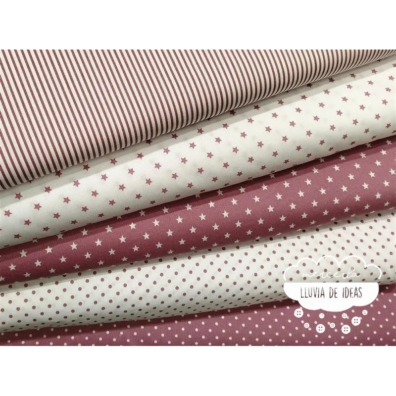 Piqué canutillo Stars Púrpura