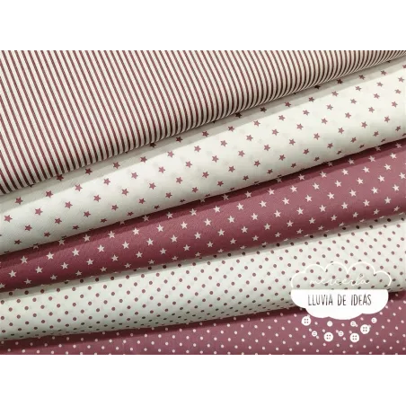 Piqué canutillo Stars Púrpura