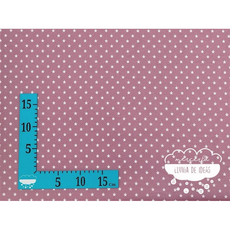 Piqué canutillo Stars Púrpura
