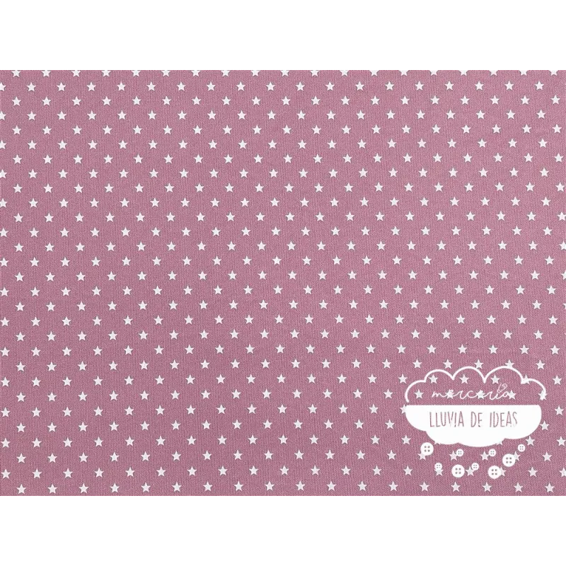 Piqué canutillo Stars Púrpura