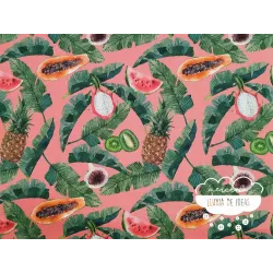 Half Panamá estampado Tropical