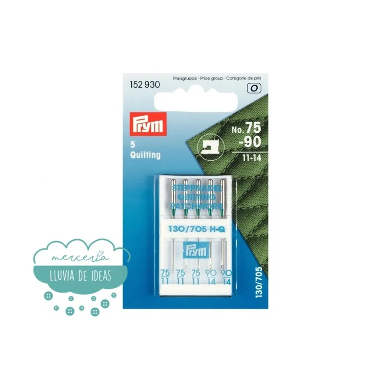 Agujas máquina de coser Quilting 130/705 nº75-90 - Prym AGOTADO TEMPORALMENTE Mercería Lluvia de Ideas