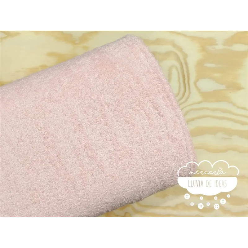 Rizo toalla rosa bebé