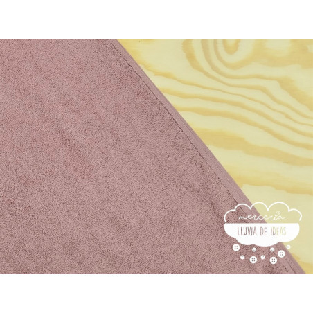 Rizo toalla rosa empolvado oscuro