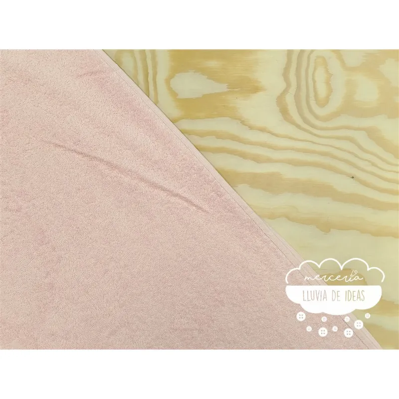 Rizo toalla rosa bebé