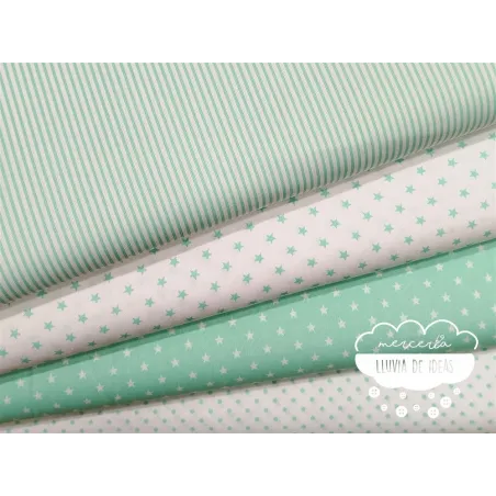 Piqué canutillo Stars Verde agua