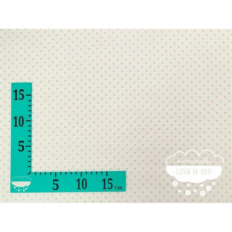 Piqué canutillo Stars Verde agua