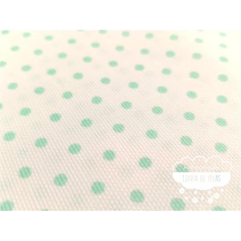 Piqué canutillo Stars Verde agua