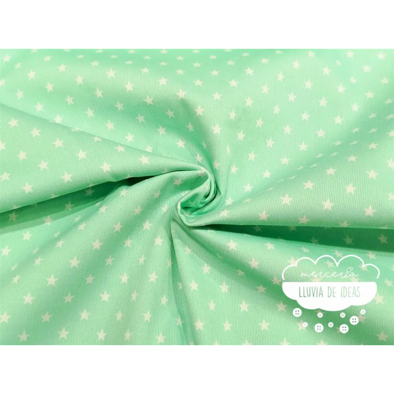 Piqué canutillo Stars Verde agua