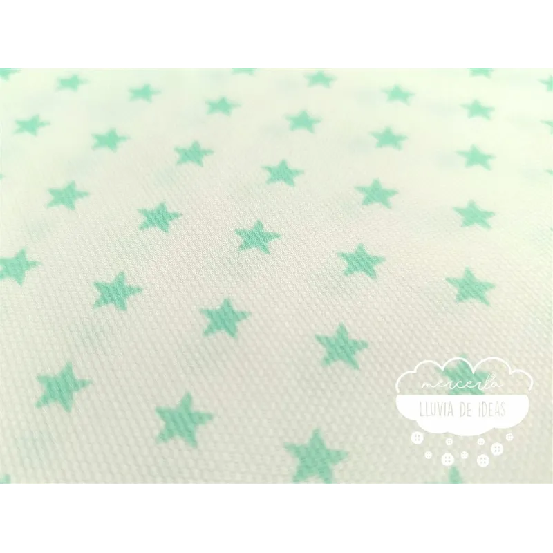 Piqué canutillo Stars Verde agua