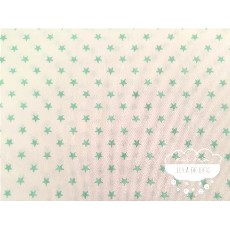 Piqué canutillo Stars Verde agua