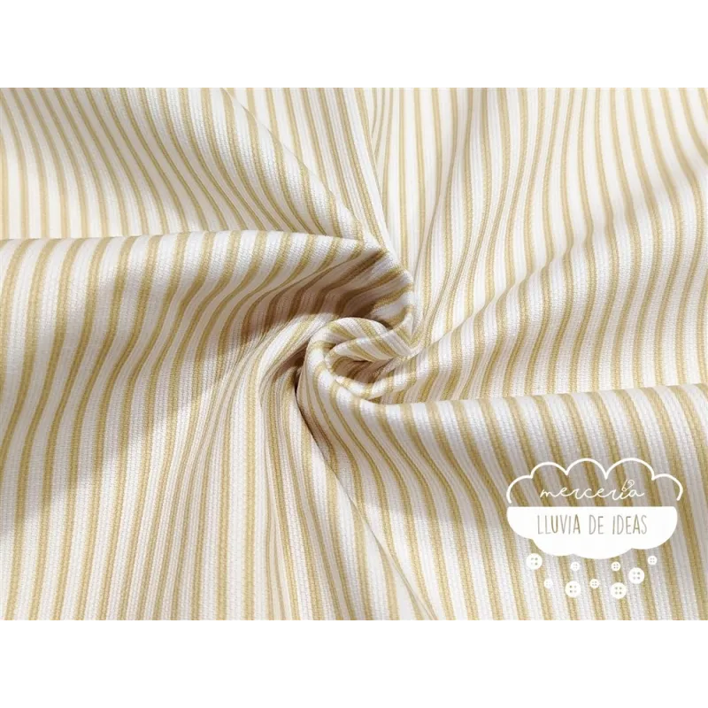 Piqué canutillo Stars Beige