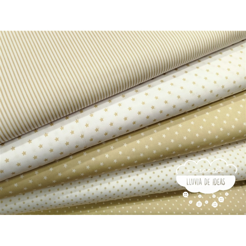 Piqué canutillo Stars Beige