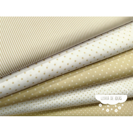Piqué canutillo Stars Beige