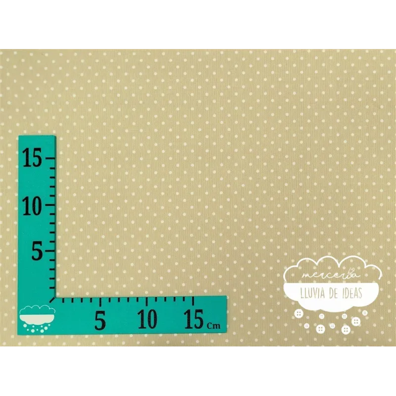 Piqué canutillo Stars Beige