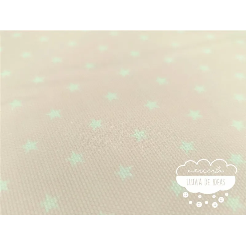 Piqué canutillo Stars Rosa