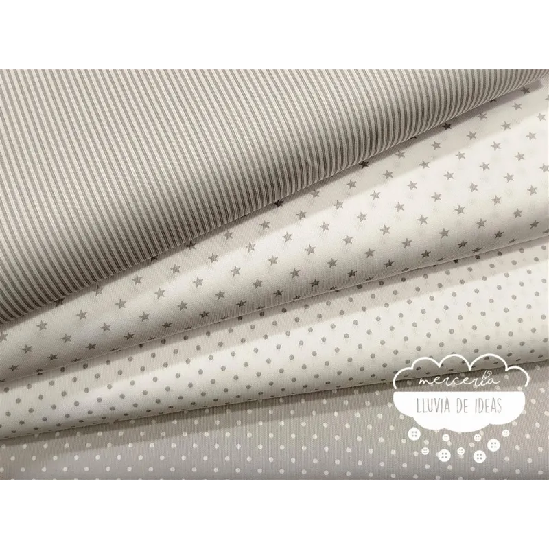 Piqué canutillo Stars Gris