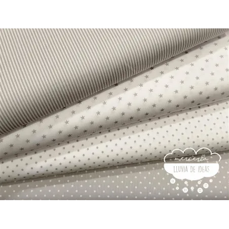 Piqué canutillo Stars Gris