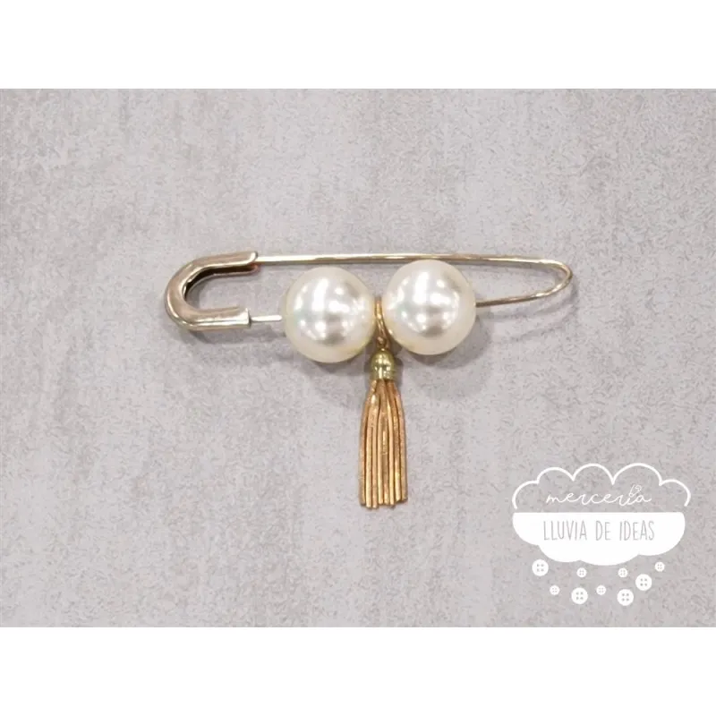 Imperdible decorativo Perlas