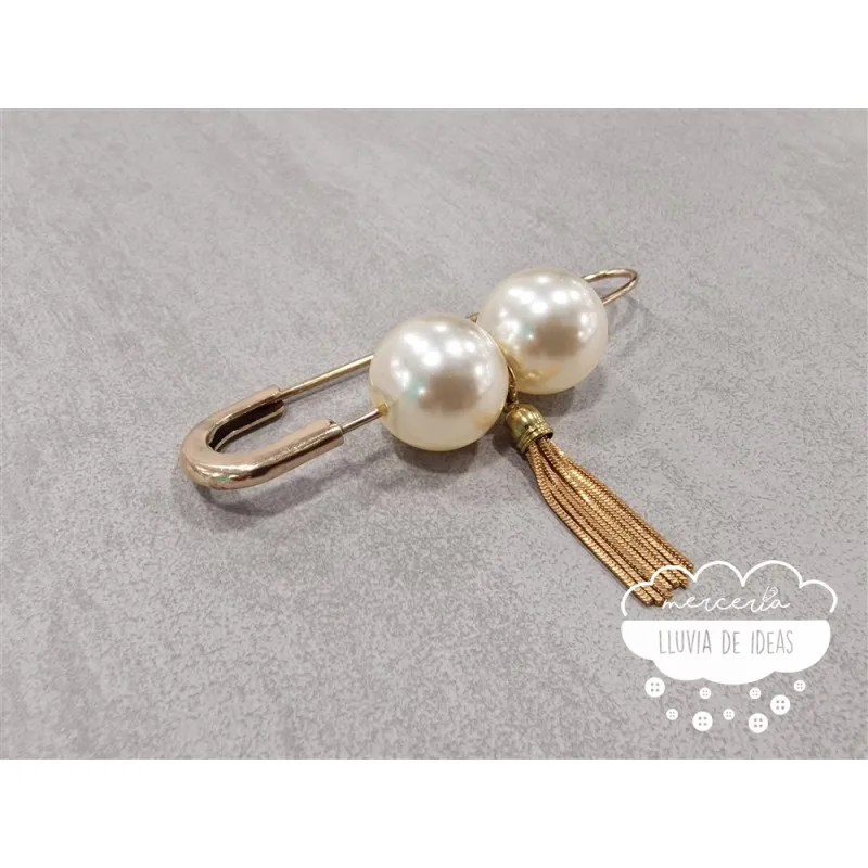 Imperdible decorativo Perlas