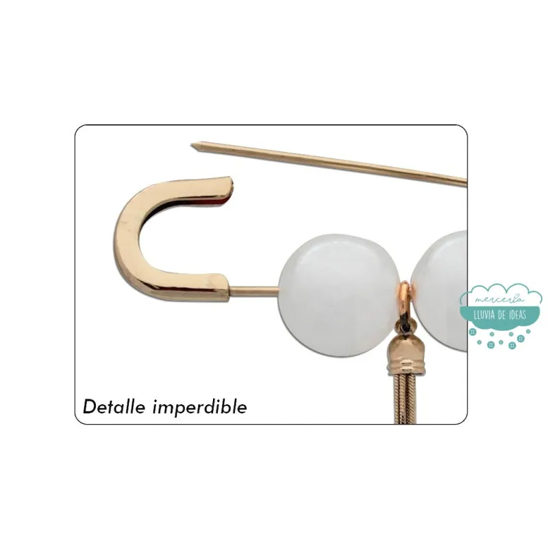Imperdible decorativo Perlas
