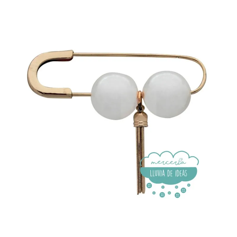 Imperdible decorativo Perlas