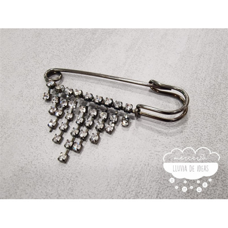 Imperdible decorativo Fleco Strass