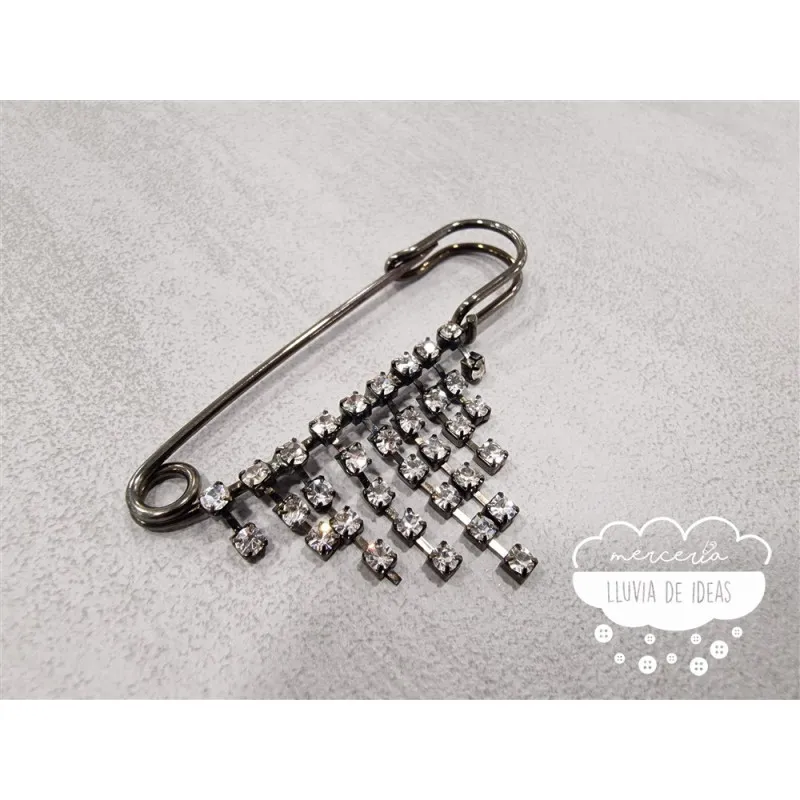 Imperdible decorativo Fleco Strass