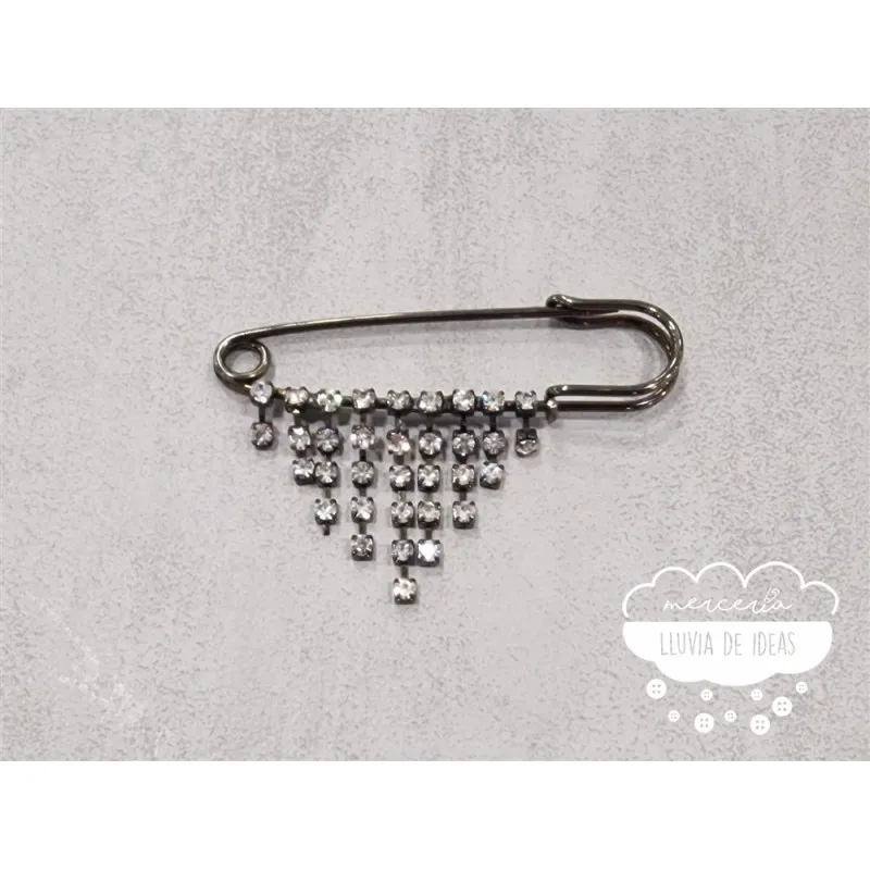 Imperdible decorativo Fleco Strass