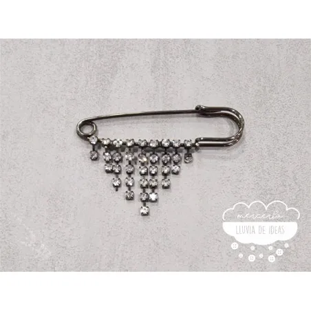 Imperdible decorativo Fleco Strass