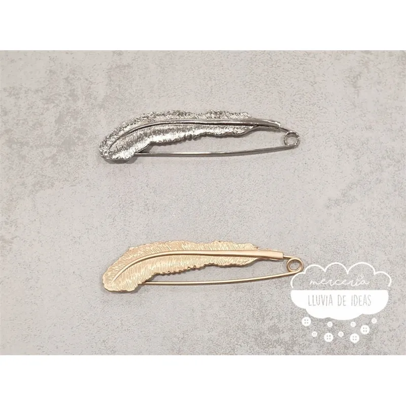 Imperdible decorativo Pluma