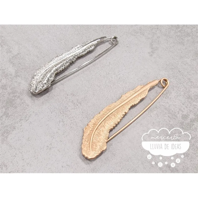 Imperdible decorativo Pluma