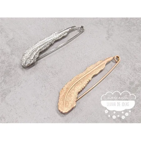 Imperdible decorativo Pluma