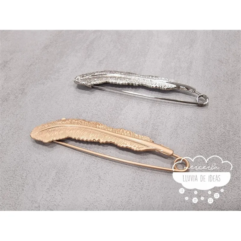 Imperdible decorativo Pluma