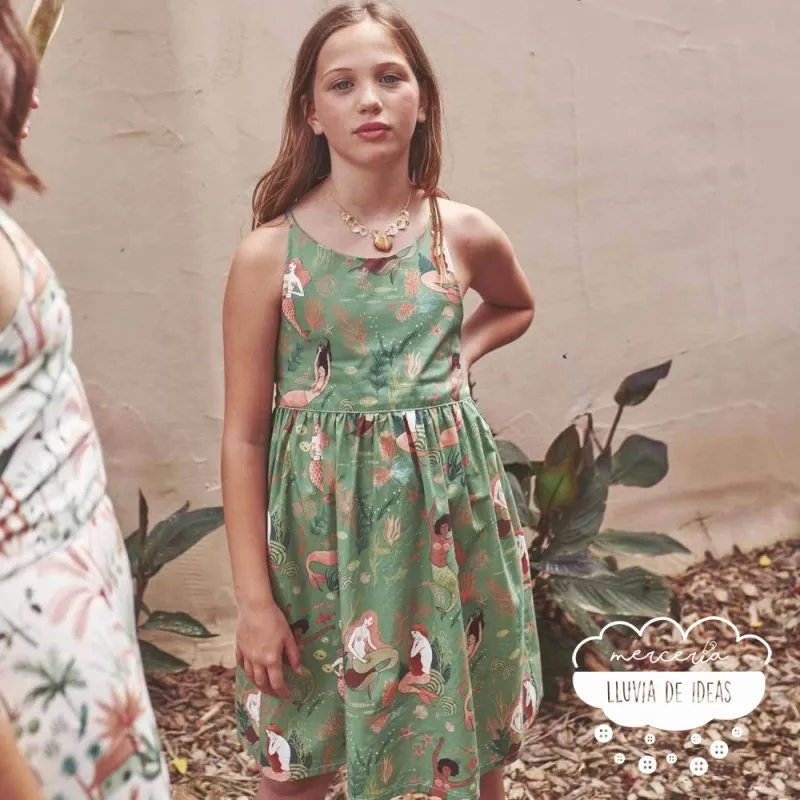 Algodón estampado Sirenas