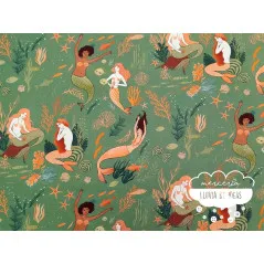 Algodón estampado Sirenas