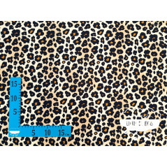 Crêpe estampado digital Leopardo