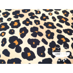 Crêpe estampado digital Leopardo