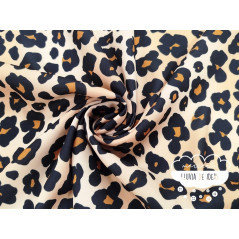 Crêpe estampado digital Leopardo