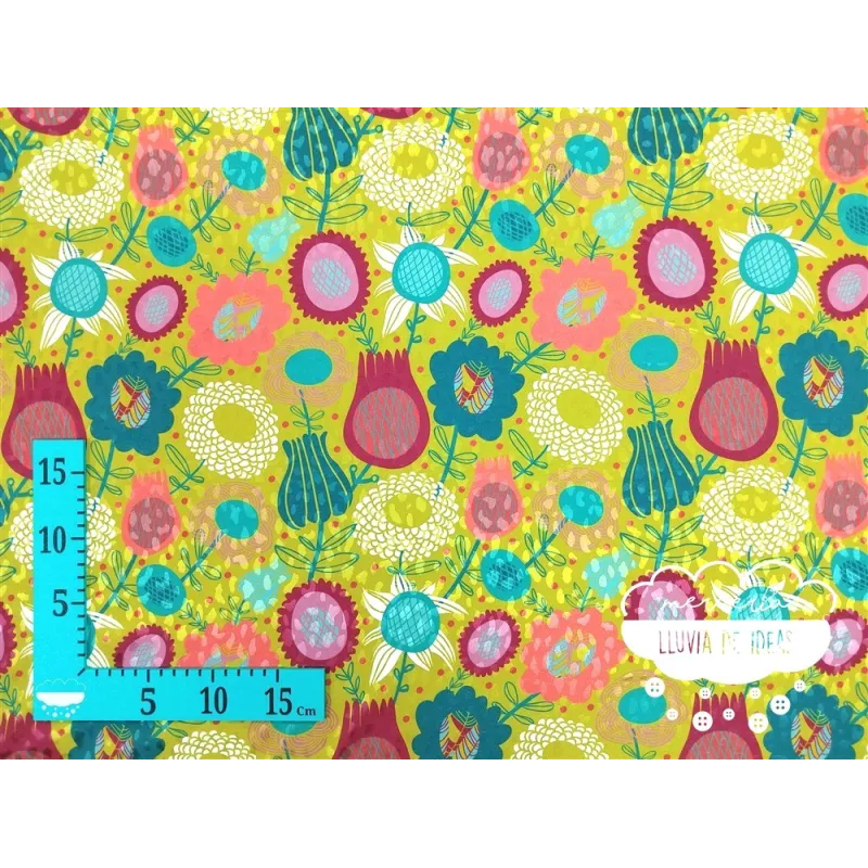 Crêpe fino estampado Green