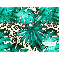 Crêpe estampado digital Tropical