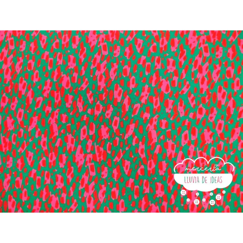 Crêpe estampado digital Cherry