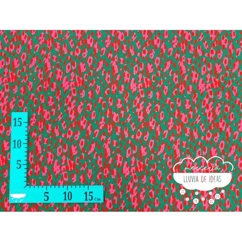 Crêpe estampado digital Cherry