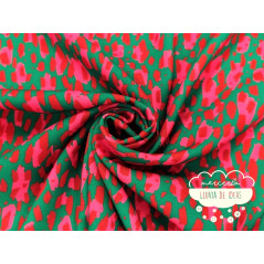 Crêpe estampado digital Cherry
