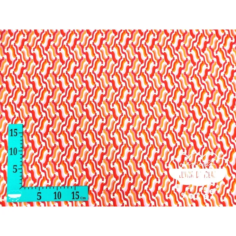 Crêpe bielástico estampado Retro