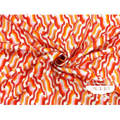 Crêpe bielástico estampado Retro