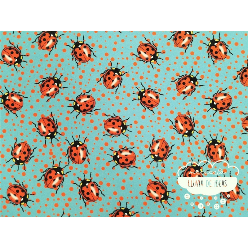 Gasa estampación digital Ladybug Gasa estampación digital Ladybug