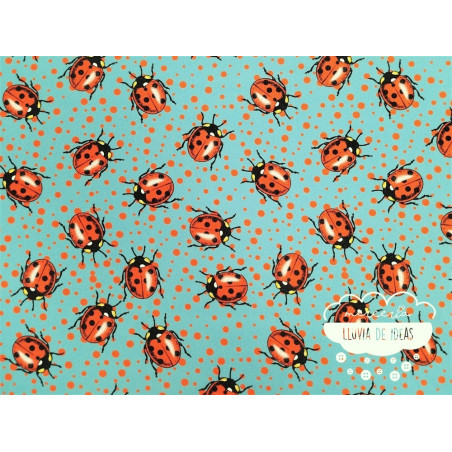 Gasa estampación digital Ladybug
