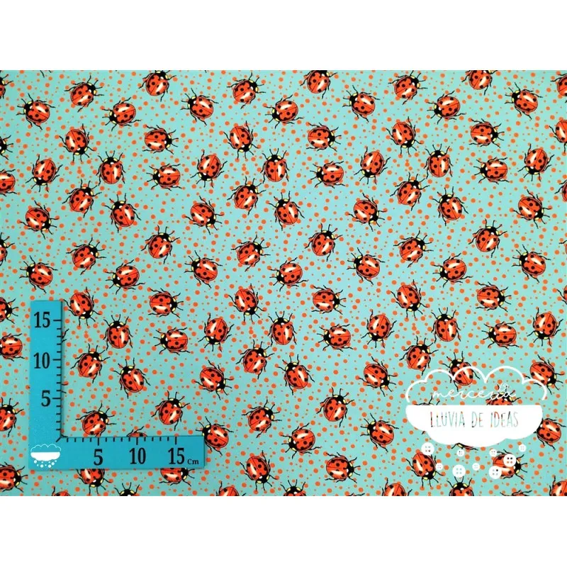 Gasa estampación digital Ladybug
